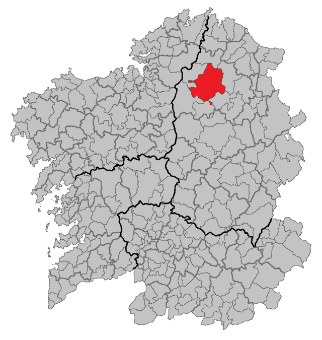 Localização de Vilalba na Galiza