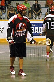 Isaiah Kicknosway of Six Nations Rivermen in 2014. Six Nations Rivermen Isaiah Kicknosway 2014.jpg