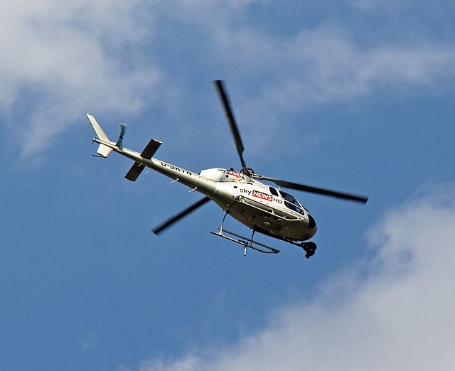 The Sky News Helicopter was featured on the channel.