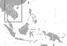 Carte d'Asie du Sud-Est quelques petites taches éparses en Chine et au Viêt Nam