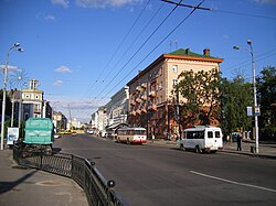 Rivne főutcája, a vulicja Szoborna