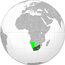 Africa del Sud-Ovest - Localizzazione