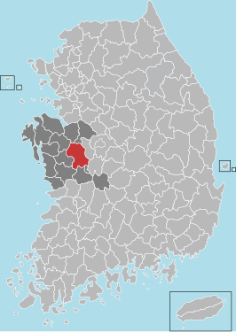 Kaart van Gongju-si