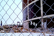 Wachovia Spectrum during demolition in 2010.