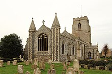 Church of St Peter, a Grade I building with medieval origins St Peter, Brandon - geograph.org.uk - 4767485.jpg