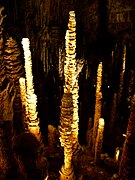 Stalagmites de l'aven Armand, Hures-la-Parade.