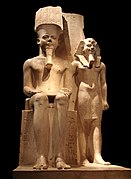 Statua di Amon e del faraone Horemheb