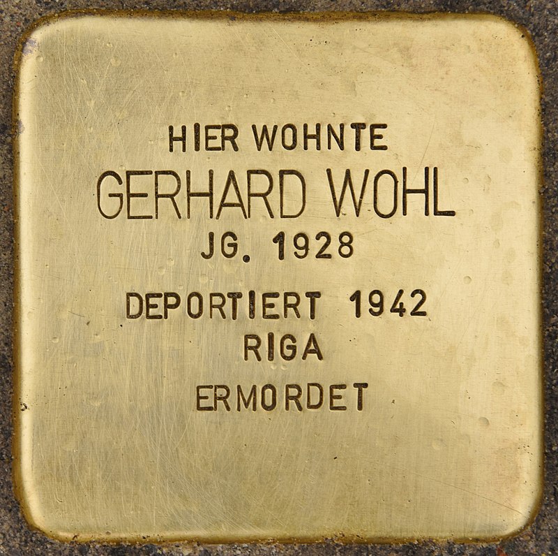 Stolperstein für Gerhard Wohl (Potsdam).jpg