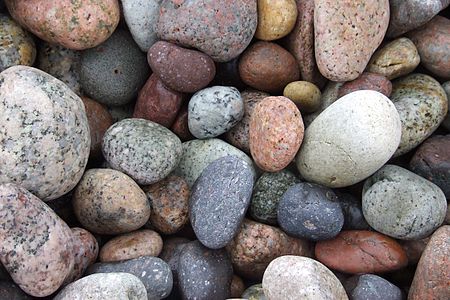 Coloured stones, Porto beach, Corse