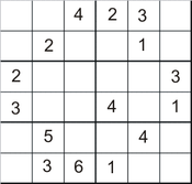 Sudoku 6x6 - Fácil 