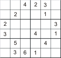 Sudoku 6x6 - Fácil 