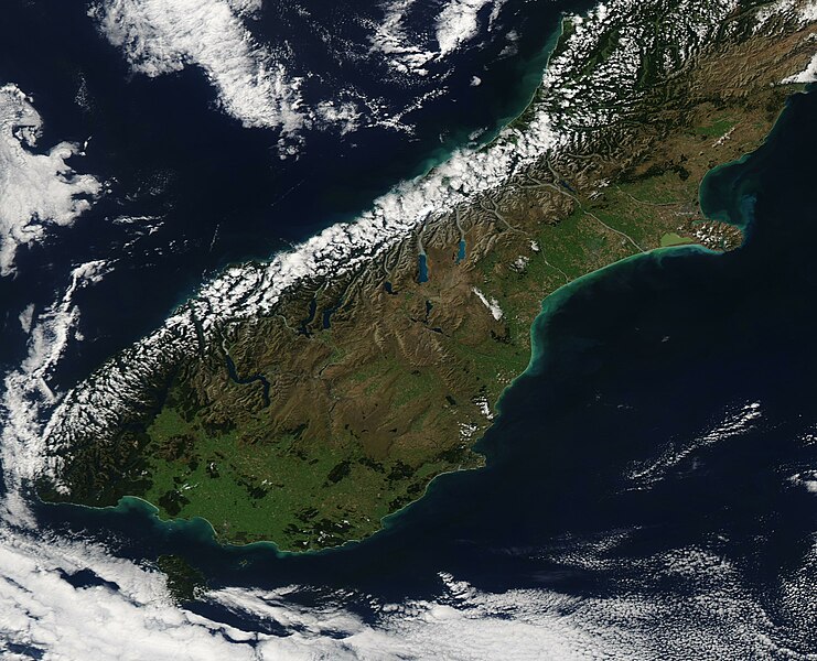 File:Sunny Summer Day in South Island, New Zealand (MODIS 2021-03-20).jpg