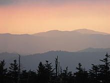 The Appalachian Mountains (probable place of origin) viewed from Clingman's Dome (perhaps, "Old Smoky") Sunset At Clingmans Dome.JPG