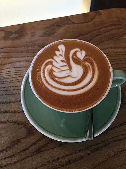 I swoon over this LATTE ART swan