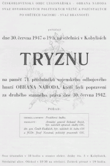 Luto (30 de junio de 1947), página de título del documento[b]​