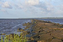 "The Rocks", facing south, with the Cape Fear River in the background. The land in the distance is Brunswick County. TheRocks-FFDAM.jpg