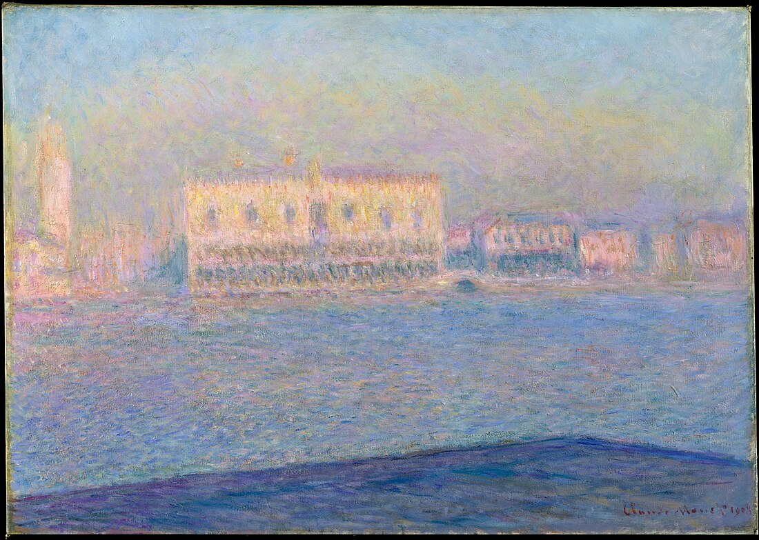 The Doge's Palace Seen from San Giorgio Maggiore (Claude Monet)