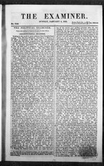 Thumbnail for File:The Examiner 1832-01-08- Iss 1249 (IA sim examiner-a-weekly-paper-on-politics-literature-music 1832-01-08 1249).pdf