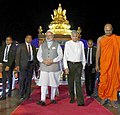 The Prime Minister, Shri Narendra Modi along with the Prime Minister of the Democratic Socialist Republic of Sri Lanka, Mr. Ranil Wickremesinghe visiting the Seema Malaka Temple, in Colombo, Sri Lanka on May 11, 2017.jpg