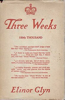 Three Weeks (1907) Dust Jacket 1st Edition (cropped).jpg