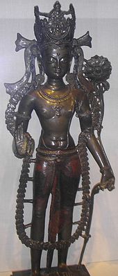 Statue of Avalokitesvara made in the Guge Kingdom during the rule of Yeshe-O Tibetan Bodhisattva of Compassion.jpg
