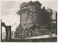 Мавзолей Цецилии Метеллы на Аппиевой дороге близ Рима. 1822