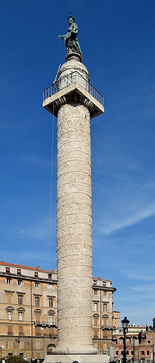 Trajan's Column is a Roman triumphal column in Rome