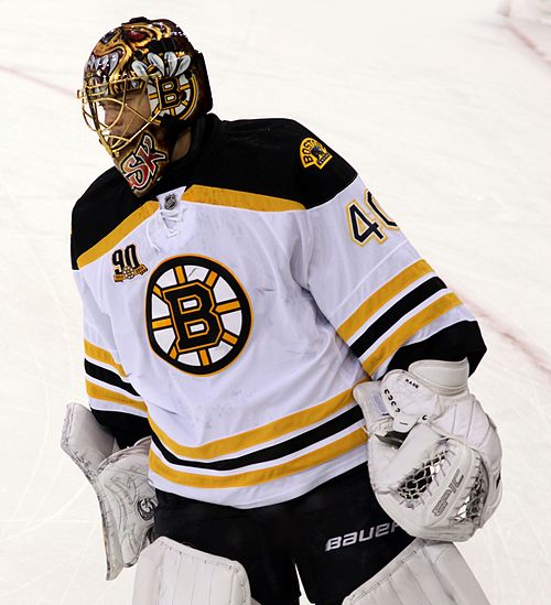 Rask with the Boston Bruins in October 2013.