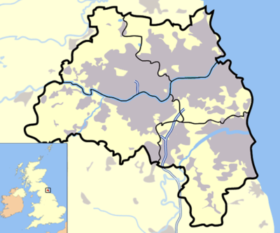 Location map United Kingdom Tyne and Wear