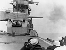 Lexington firing her eight-inch guns, 1928 USS Lexington (CV-2) firing 203mm guns 1928.jpg