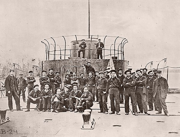 Crewmen of USS Lehigh in 1864 or 1865.