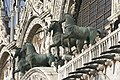 Die vier Bronzepferde, die die Basilika San Marco in Venedig schmücken und die zuvor im Zirkus von Konstantinopel standen.