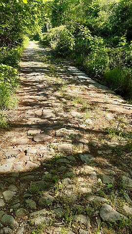 Via Clodia, "la selciatella", Manziana, Tre cancelli