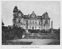 Klingerova vila (podoba z roku 1910) – jižní pohled