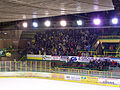 Fans of HC ZUBR Přerov during the 2nd National Hockey League's 4th play-off game with VHK Vsetín