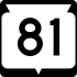 Markierung des State Trunk Highway 81