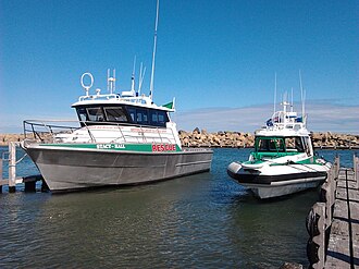 WVSRG Boats in Ocean Reef boat launch, August 2011. "Green 1 - Stacy Hall" (left), "Green 2 - City of Joondalup" (right) WVSRG.jpg