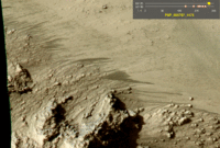 Warm season flows on slope in Horowitz Crater (video-gif).