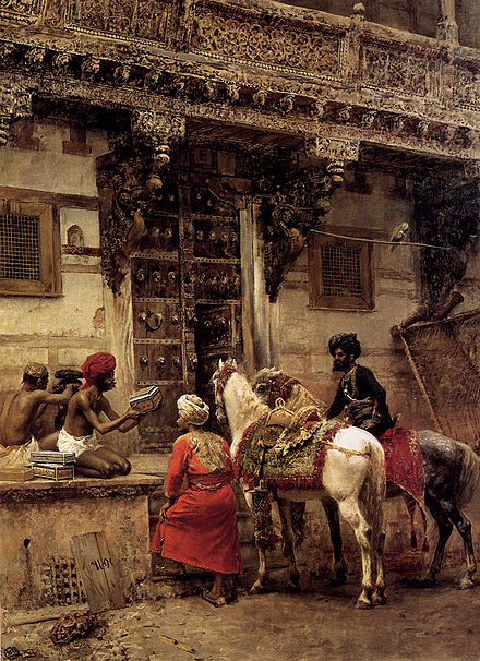 Craftsman Selling Cases By A Teak Wood Building Ahmedabad, by Edwin Lord Weeks