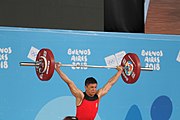 Deutsch: Gewichtheben bei den Olympischen Jugendspielen 2018; Tag 2, 10. Oktober 2018; Jungen 62 kg English: Weightlifting at the 2018 Summer Youth Olympics at 8 October 2018 – Boys' 62 kg