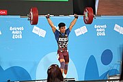 Deutsch: Gewichtheben bei den Olympischen Jugendspielen 2018; Tag 2, 10. Oktober 2018; Jungen 62 kg English: Weightlifting at the 2018 Summer Youth Olympics at 8 October 2018 – Boys' 62 kg