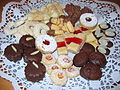 Assortment of cookies (also called biscuits in some areas)
