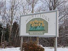 Affiche de bienvenue à Mont-Joli