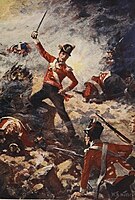 1813年のサン・セバスティアン包囲戦で決死隊を率い突撃するキャンベル