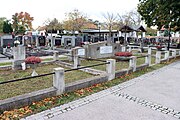 Deutsch: sowjetische Soldatengräber am Friedhof Wiener Neudorf