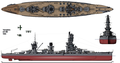 A Jamasiró japán csatahajó második átépítését és modernizációját követően.
