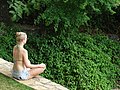 Yoga Pose with Foliage - Laguna de Apoyo - Near Granada - Nicaragua (31971645315) (2).jpg