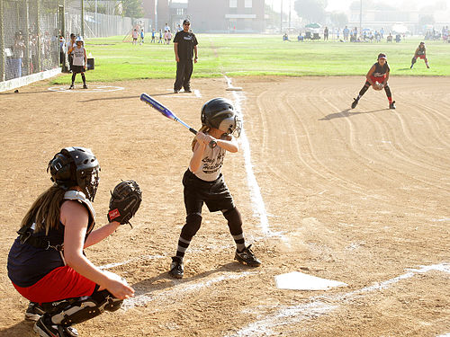 Young Girls Softball Game