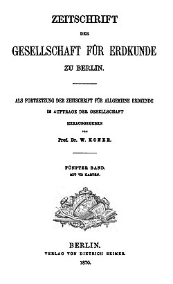 Zeitschrift der Gesellschaft für Erdkunde zu Berlin 1870 Titel.jpg