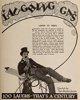 Laughing Gas 1920 ad, directed by Tom Buckingham from Moving Picture Weekly